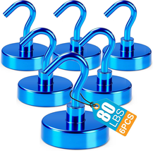 6 Pack 80LB Magnetic Hooks, Strong Cabin Ship Essentials Hook Heavy Duty - $11.91