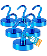 6 Pack 80LB Magnetic Hooks, Strong Cabin Ship Essentials Hook Heavy Duty - $11.91
