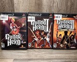 Guitar Hero 1 2 &amp; 3 - Sony Playstation 2 PS2 - Complete W/Manuals Game B... - $26.71