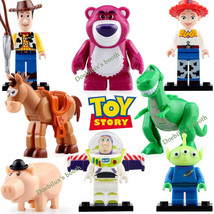 8pcs/set Toy Story 3 Buzz Lightyear Woody Bullseye Hamm Alien Minifigures - £14.91 GBP