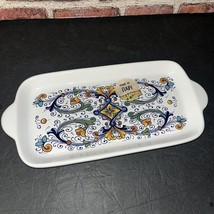 Nova Deruta Italy Handpainted Appetizer Tray Porcelain 11x5.25&quot; - $15.90