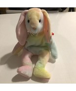 Ty Beanie Baby - HIPPIE the Tie-Dyed Bunny Rabbit (8.5 Inch) With TAGS - $8.56 CAD