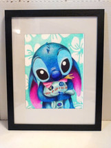 Lilo and Stitch Wall Decor (Frame Included) Frame 15&quot; X 12&quot; Free Shipping - £38.49 GBP