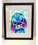 Lilo and Stitch Wall Decor (Frame Included) Frame 15&quot; X 12&quot; Free Shipping - $49.00