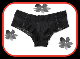 S M L Black All Floral Lace Up The Lacie Victorias Secret Cheeky Brief Panty - £8.59 GBP
