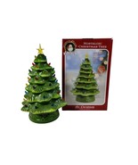 Mr Christmas 15 Inch Green Lighted Ceramic Christmas Tree New - $27.66