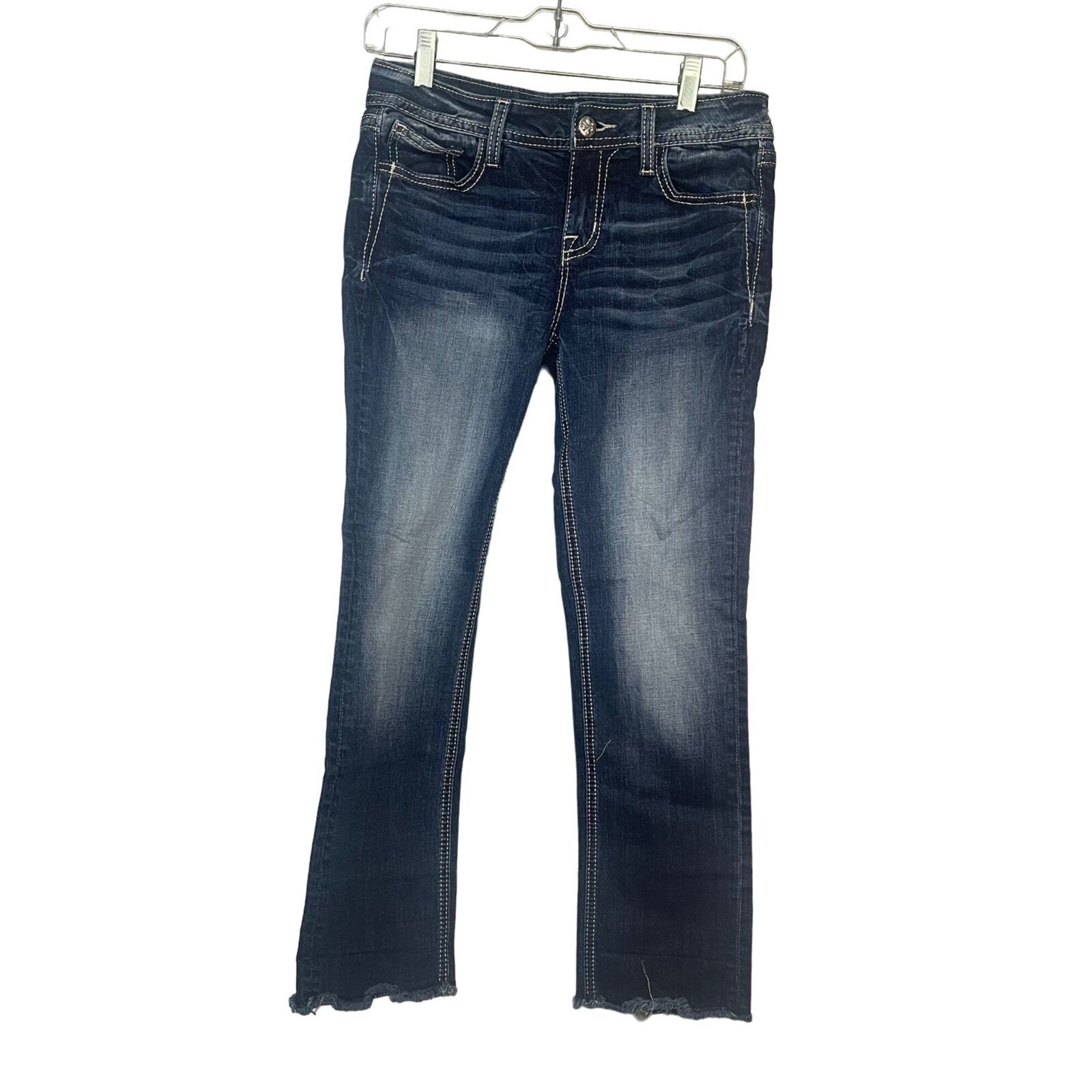 Primary image for Miss Me Size 27 Embellished Pocket Capri Jeans Raw Hem