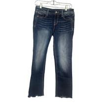 Miss Me Size 27 Embellished Pocket Capri Jeans Raw Hem - £13.62 GBP