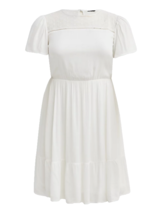 Torrid White Gauze Short Sleeve Skater Dress, Plus size 4X-26 - £35.29 GBP
