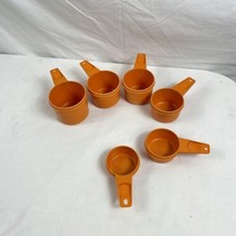 Vintage 1970’s Orange Tupperware Measuring Cups Complete Set Of 6 - $7.19