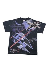 Star Wars 1996 Shirt X-wing TIE Fighter Death Star All Over Print Youth ... - £70.48 GBP