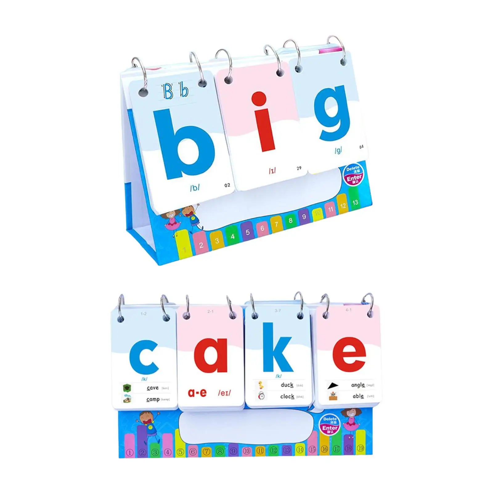  words flash cards reading letters phonics alphabet calendar flash cards for baby 3 4 5 thumb200