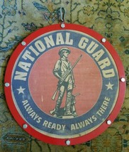 18&quot; Diameter National Guard Always Ready Always There Canvas Metal Wall ... - $58.04
