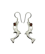 fair Garnet 925 Sterling Silver Red Earring Natural Designer CA gift - $37.53 CAD