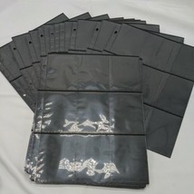 Lot Of (40) 3 Ring 9 Pocket Black Pages For Standard Collectible Cards - £14.23 GBP