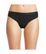 No Boundaries Women&#39;s Micro Rib Thong Panties Size X-SMALL Black Soot New - $223.39 MXN