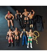 Lot of 8 WWE Action Figures Mattel 2011 John Cena Rusev Triple H Ambrose... - $55.07