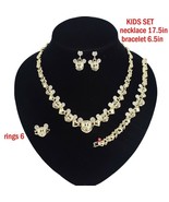 HUGS &amp;KISSES Children Xo Set Necklace bracelet Earrings Ring Gold Filled - $29.02