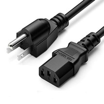 Power Cord Cable Fit For Computer Monitor Tv 3 Prong Cable - £10.16 GBP