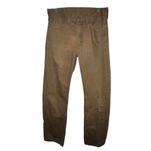 Vintage Levi’s 505 Regular Fit Jeans Men 32x32 Stretch Brown Khaki Strai... - $40.61