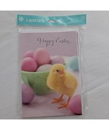 Hallmark Easter Greeting Cards 6 pack purple chick eggs - $6.93