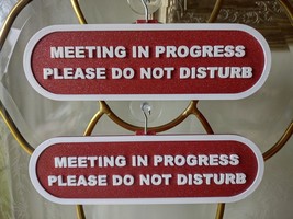 2 Office Please Do Not Disturb Signs, Meeting in Progress - $260.66 MXN