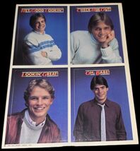 Hallmark 1984 Vintage Sticker Sheets Handsome Guys Hunks &amp; Hotties - $102.15 MXN