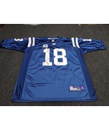 Peyton Manning 18 Indianapolis Colts Jersey Reebok 52 Blue Sewn Stitched... - £91.22 GBP