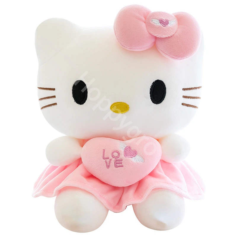 Play 23cm Sanrio Hello Kitty Cat Plush Play Kawaii KT Cat Girls Plush Doll Soft  - £22.91 GBP