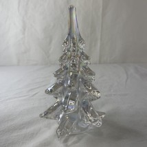 Vintage Handmade Clear Blown Glass Christmas Tree Decorative 6 1/8” Exce... - £67.56 GBP