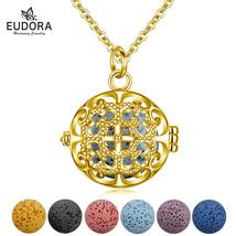 14mm Aromatherapy Perfume Essential Oils Diffuser Necklace Hollow out Crystal CZ - £19.59 GBP