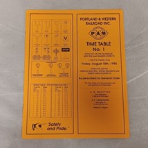 Portland &amp; Western Railroad Employee Timetable No 1 1995 8 Pages - £13.25 GBP