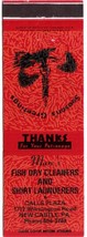 Pennsylvania Matchbook New Castle Marcs Fish Drycleaners &amp; Launderers Red - $1.97