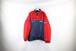 Vintage 90s NASCAR Racing Mens Large Distressed Spell Out Insulated Zip Jacket - $59.35