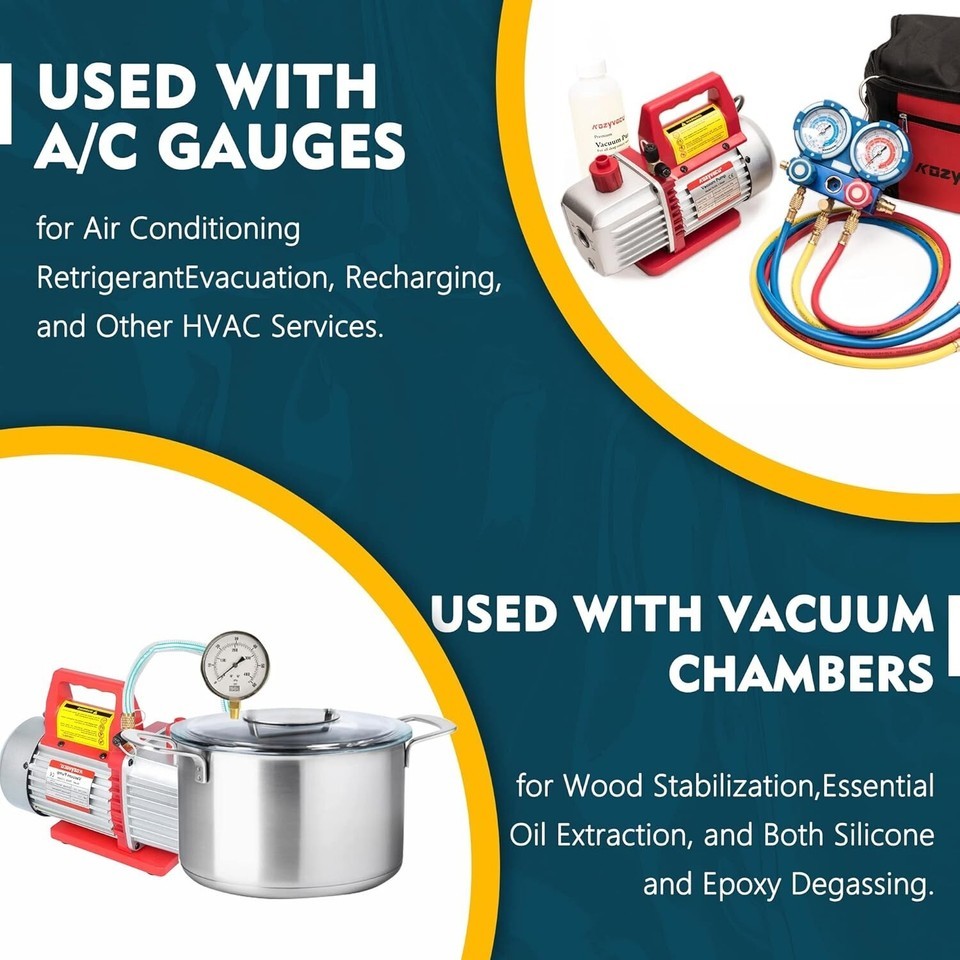 High-Performance Single-Stage HVAC Vacuum Pump 3.5CFM - Ideal for AC Repair Item image 4