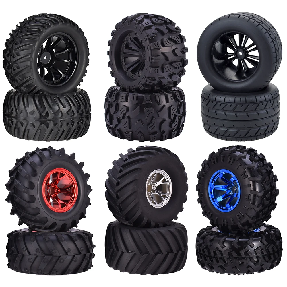 Sporting 12mm Wheel Hub Hot Wheels Tire for Rc Car 1/10 Monster Truck Off Road T - £65.67 GBP