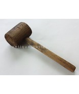 antique 12.15&quot; WOOD MALLET TOOL HAND CARVED whittled PRIMITIVE HAMMER MA... - £33.15 GBP