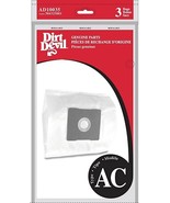 3 Pk Genuine Dirt Devil Type AC Canister Vacuum Bags Part AD10035 - £7.68 GBP