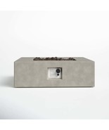 Modern Grey Concrete Outdoor Fire Pit Table - Push-Button Ignition - $997.79 CAD