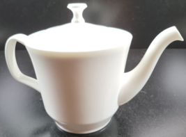 Minton White Monarch Coffee Pot &amp; Lid Set Vintage 5 Cup Bone China England MCM - £123.58 GBP