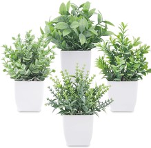Der Rose 4 Packs Mini Fake Plants Artificial Greenery Potted Plants For - £26.42 GBP