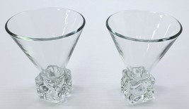 AP) Vintage Set of 2 Disaronno Melting Ice Cube Base Martini Cocktail Glasses - £11.86 GBP