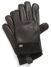 UGG Gloves Tech Smart Gibson Leather Suede Black Medium - £51.24 GBP
