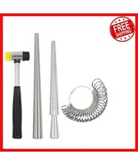 27-Piece Ring Sizer Mandrel Tool &amp; Rubber Mallet for Professional Jewelr... - $678.97 MXN