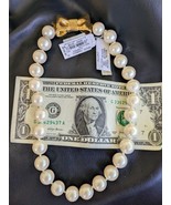 Kate Spade All Wrapped Up Faux Pearl Short Necklace Gold Tone Bow 16 in NEW - $106.95 CAD