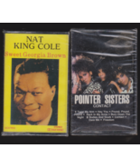 Nat King Cole Cassette Sweet Georgia Brown  &amp; Pointer Sisters Contact Ne... - £12.00 GBP