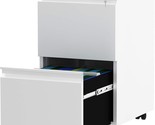 White 2-Drawer Vertical File Cabinet With Lock, 20&quot; Deep Mobile Metal Fi... - $132.98