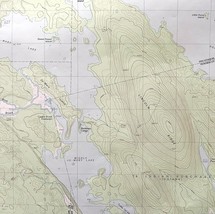 Map Pemadumcook Point Maine 1988 Topographic Geo Survey 1:24000 27 x 22&quot;... - $44.99