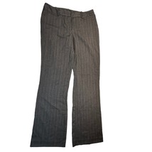 Worthington Pants Women&#39;s 8 Grey/Purple Woven Striped Wide Leg Curvy Fit - $16.82