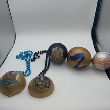 Krewe of Zulu Coconuts Hand Decorated Lot Of 3 And 2 Coconut Bead Necklaces - $28.71